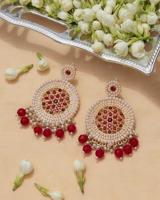 MAJESTIC RED & OFF WHITE CHANDBALIS