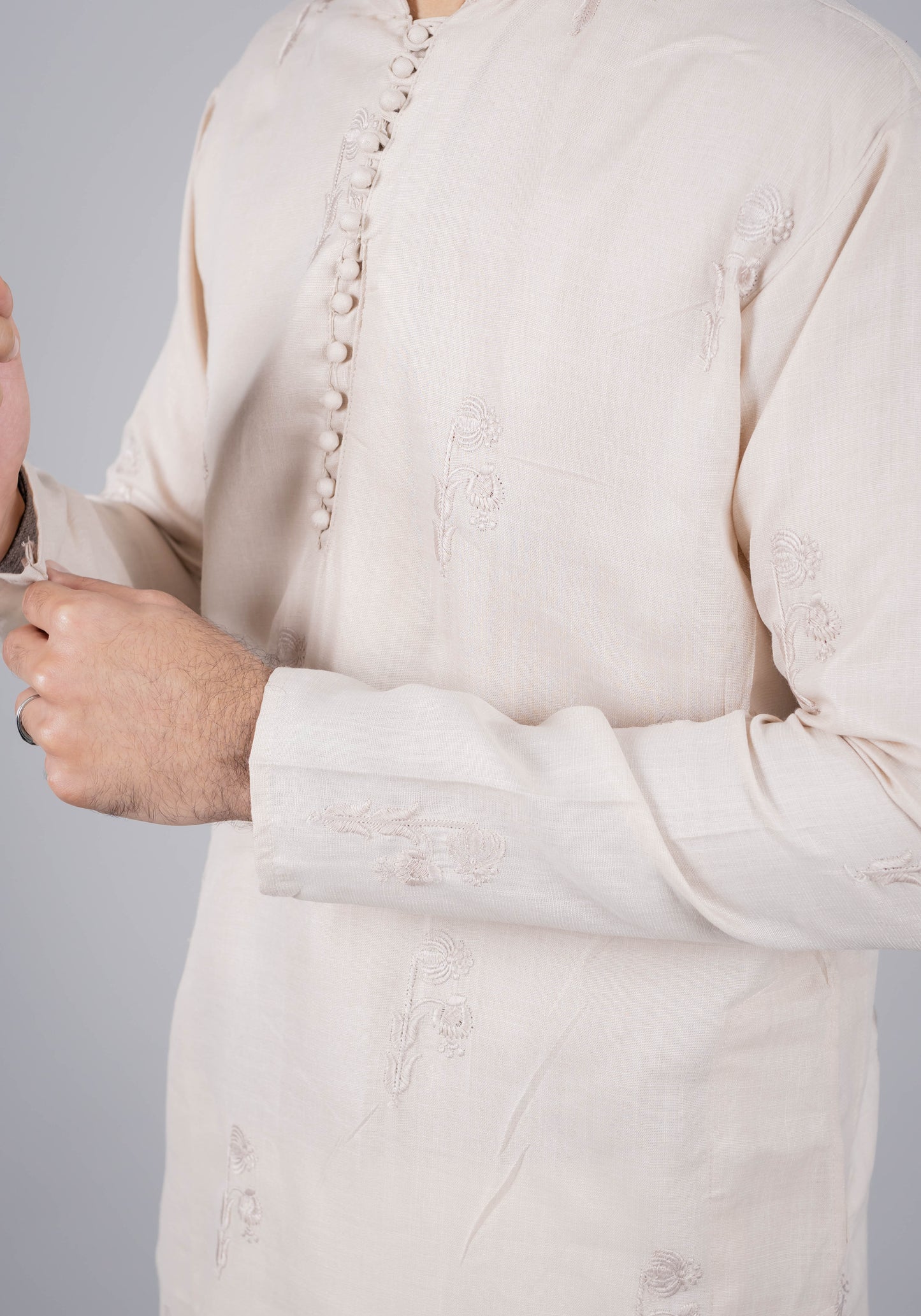 DESERT SAND - embroidered kurta
