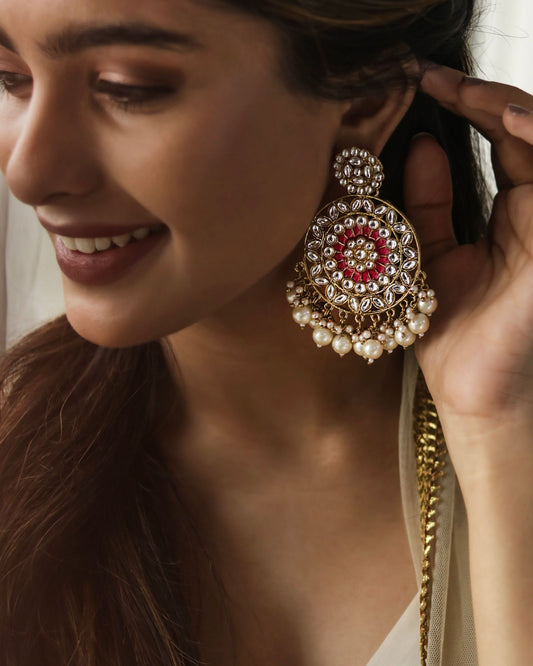 KUNDAN DROP EARRINGS